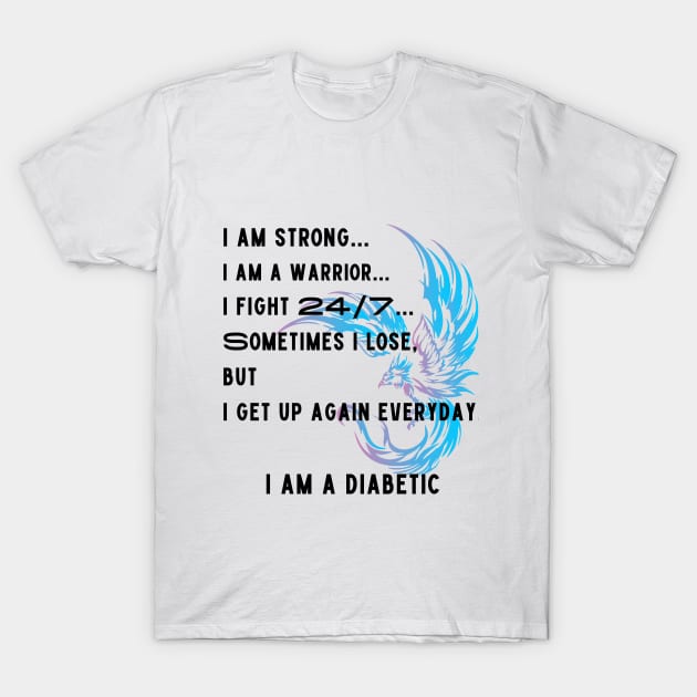 Proud Diabetic Phoenix T-Shirt by Diabeticsy